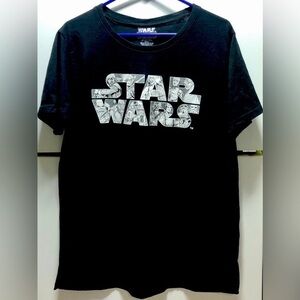 ♻️DONATING 3/7 💫Star Wars Black Cotton Blend Logo T-shirt